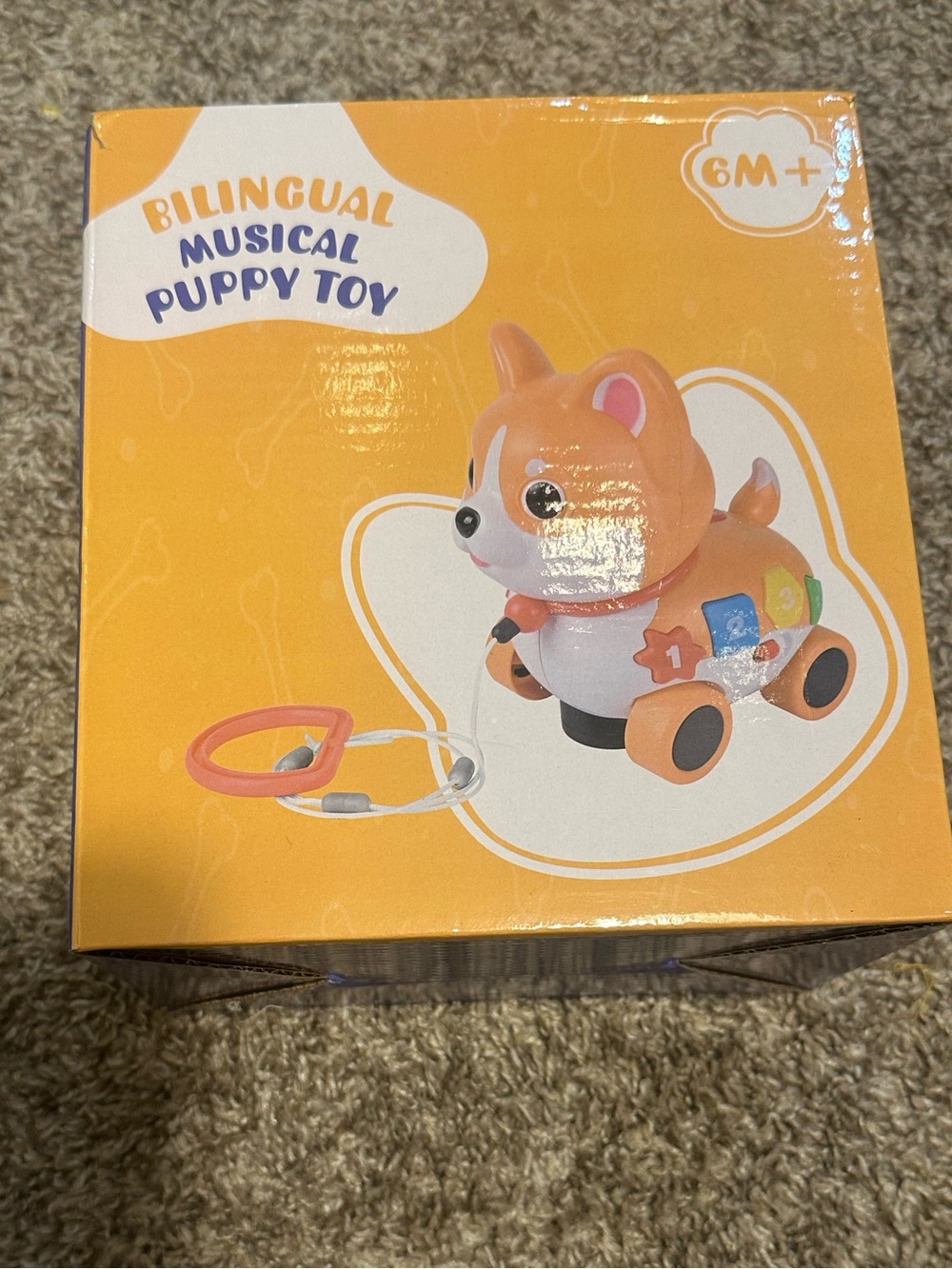 Bilingual Musical Puppy Toy – English & Spanish Learning Toy w/ Music
